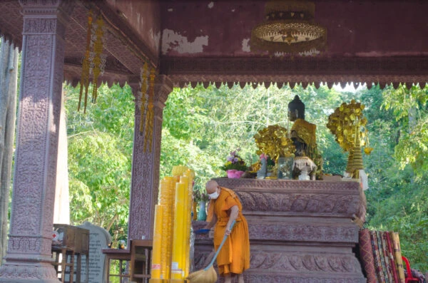 In a Buddhist temple