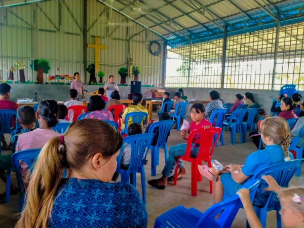 Sermon during an eye clinic